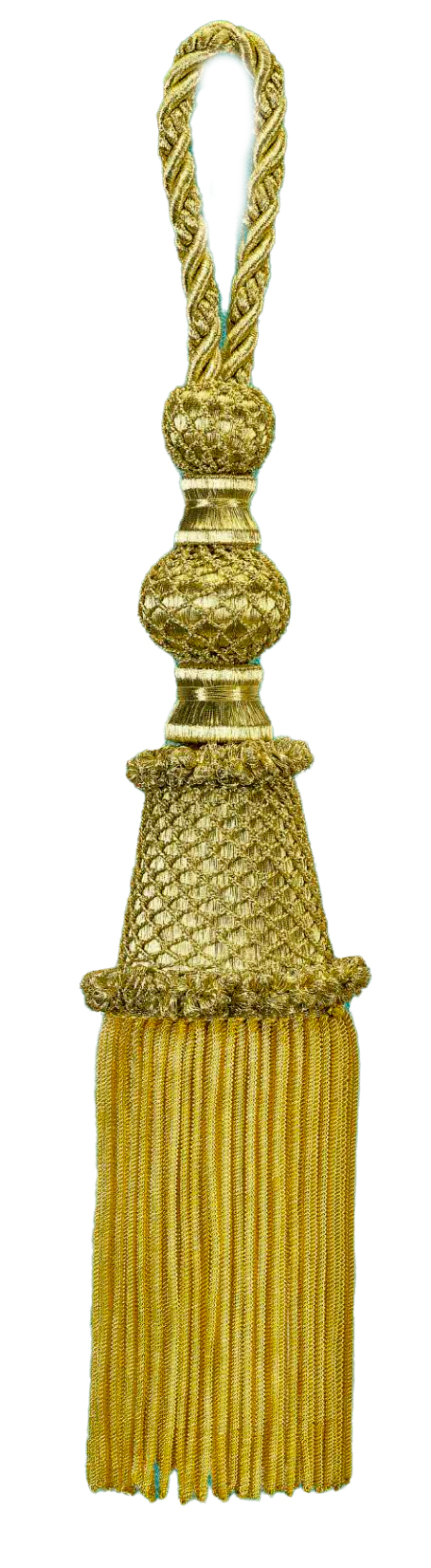 Borla Oro grande fleco canutillo