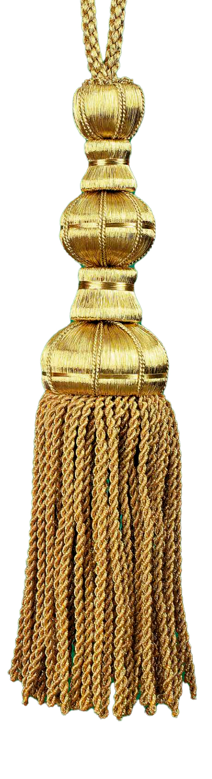 Borla oro metal Fleco torcido