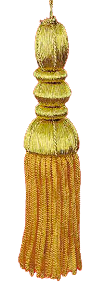 Borla Oro pequeña Fleco canutillo