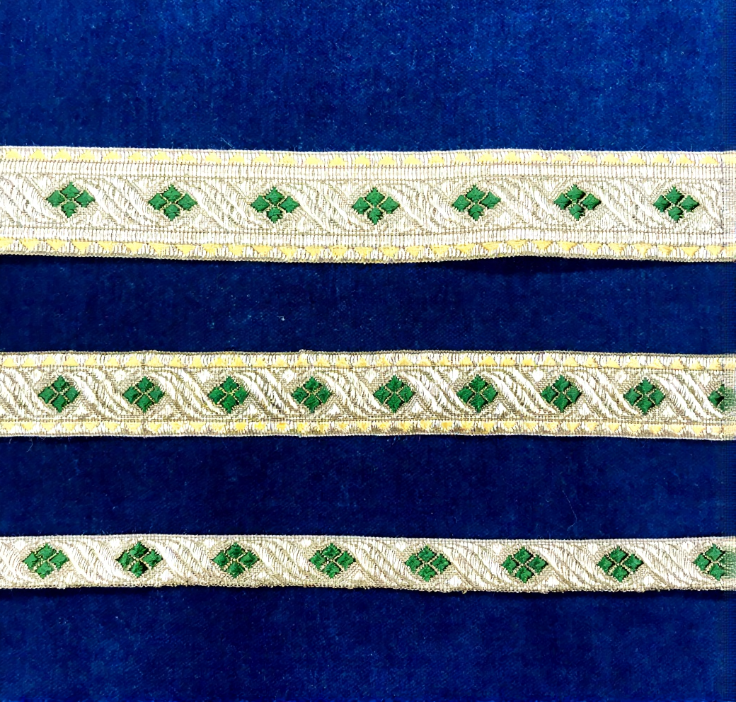 Galón Dorado Rombos Verde